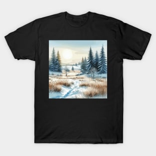 Winter Forest Landscape T-Shirt